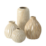 BOLTZE Vase Zalin 4er Set Cremeweiß Porzellan Wasserdicht