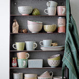 Bloomingville Patrizia Butterdose, Blau, Steingut, dänisches Design