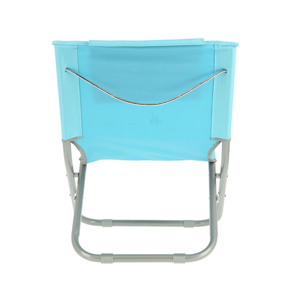 NILS CAMP Strandstuhl mit Kissen Blau - klappbarer Outdoorstuhl für Strand & Camping