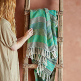 Bloomingville Isnel Decke blau recycelte Baumwolle 160x130 cm