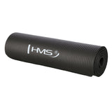 Yogamatte 183 x 61 x 1,5 cm Fitnessmatte Schwarz Gymnastikmatte rutschfest | HMS YM04