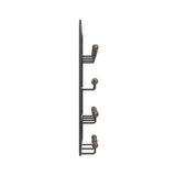 Umbra Estique Multifunktionale Türgarderobe mit 14 Haken, Türhaken ohne Bohren, Wandgarderobe in Schwarz