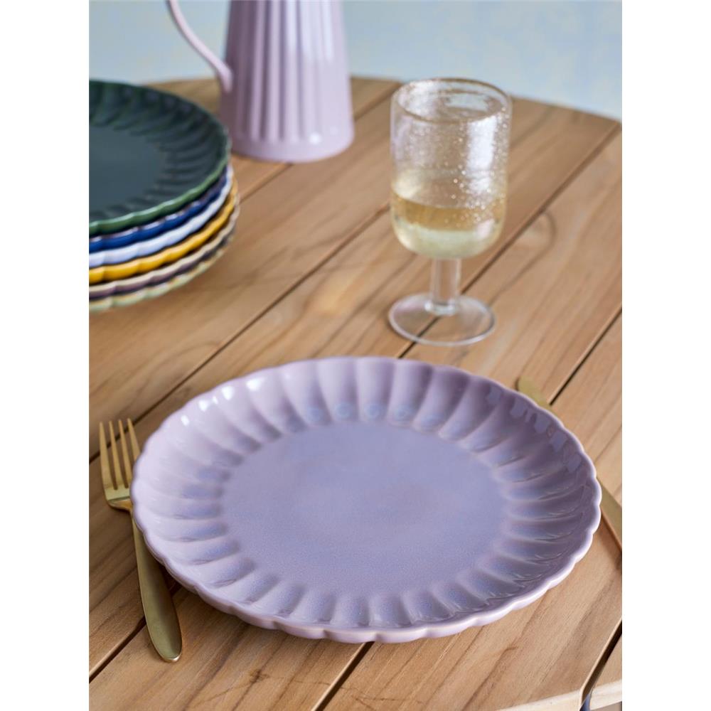 Bloomingville Latina Teller, Rose, 27 cm, Steingut, Speiseteller, dänisches Design