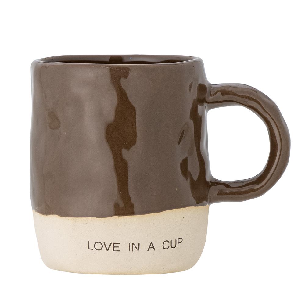 Bloomingville Neo Tasse, Braun, Steingut, 335 ml, dänisches Design