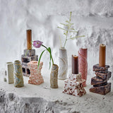 Bloomingville Temple Vase Bunt Steingut 4er Set Mini-Vasen