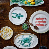 Bloomingville Golda Servierplatte aus Steingut, Braun – dekoratives Zitronen-Design