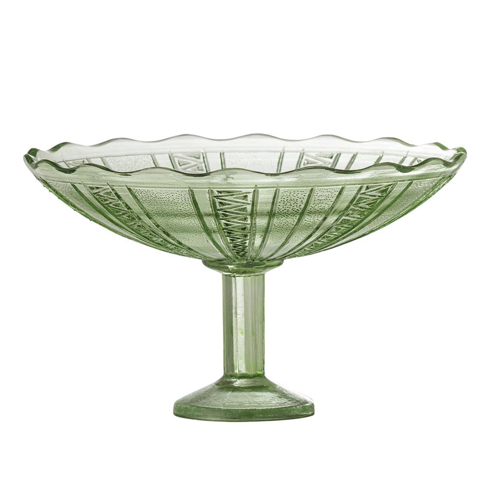 Bloomingville Kaddy Servierschale – Grünes Statement-Piece aus recyceltem Glas