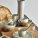 Bloomingville Paula Frühstücksset Braun Steingut 12-teilig – komplettes Frühstücks-Set
