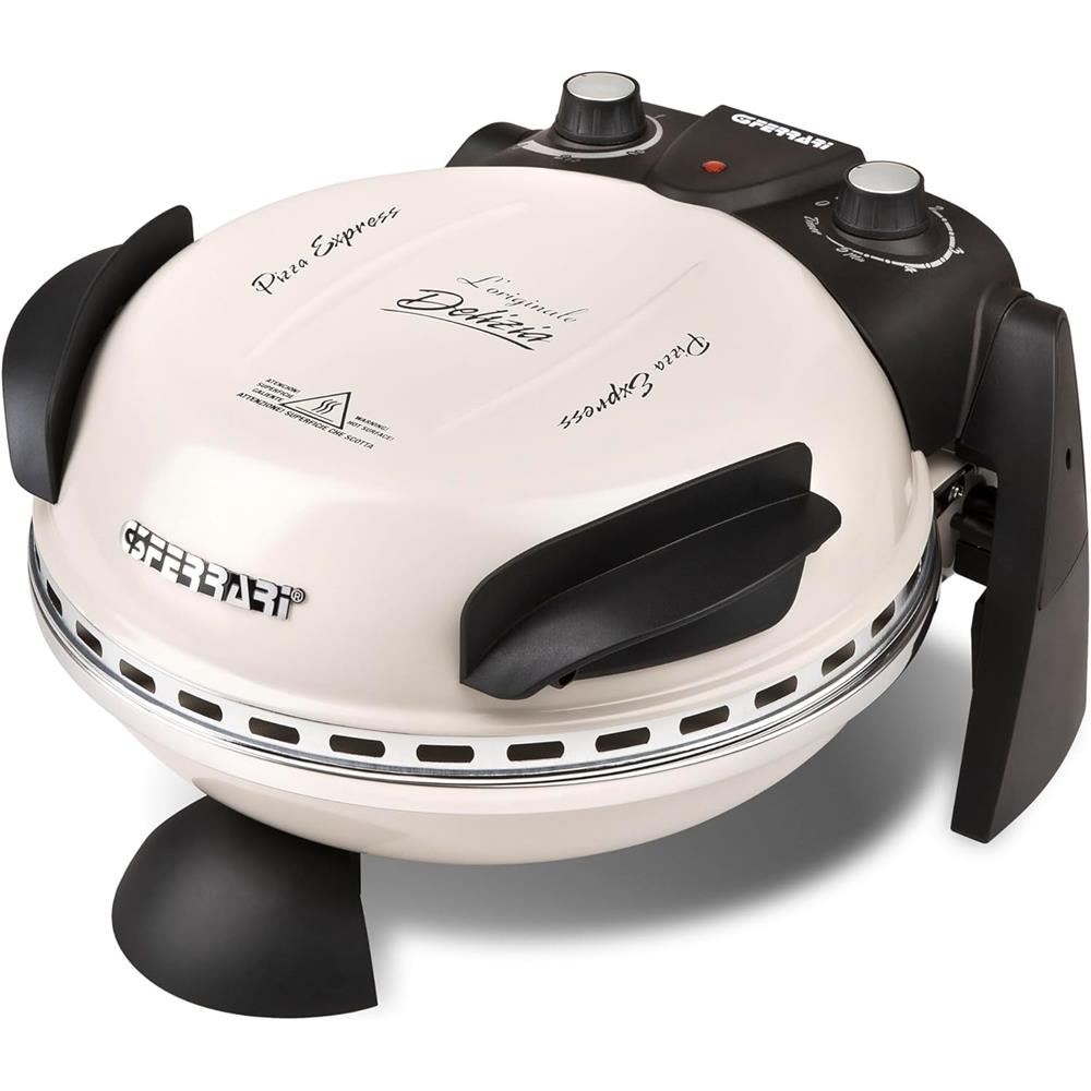 G3Ferrari elektrischer Pizzaofen Delizia 1200 W für Pizza Ø 31cm icy cream Pizzamaker mit feuerfestem Naturstein - Limitierte Edition