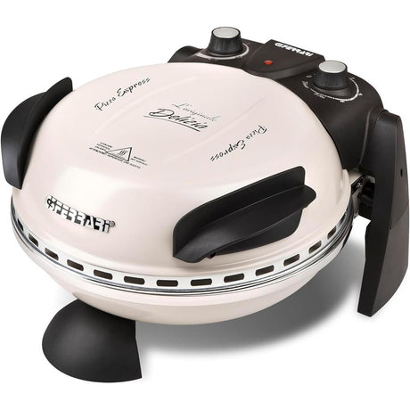 G3Ferrari elektrischer Pizzaofen Delizia 1200 W für Pizza Ø 31cm icy cream Pizzamaker mit feuerfestem Naturstein - Limitierte Edition
