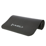 Yogamatte 183 x 61 x 1,5 cm Fitnessmatte Schwarz Gymnastikmatte rutschfest | HMS YM04
