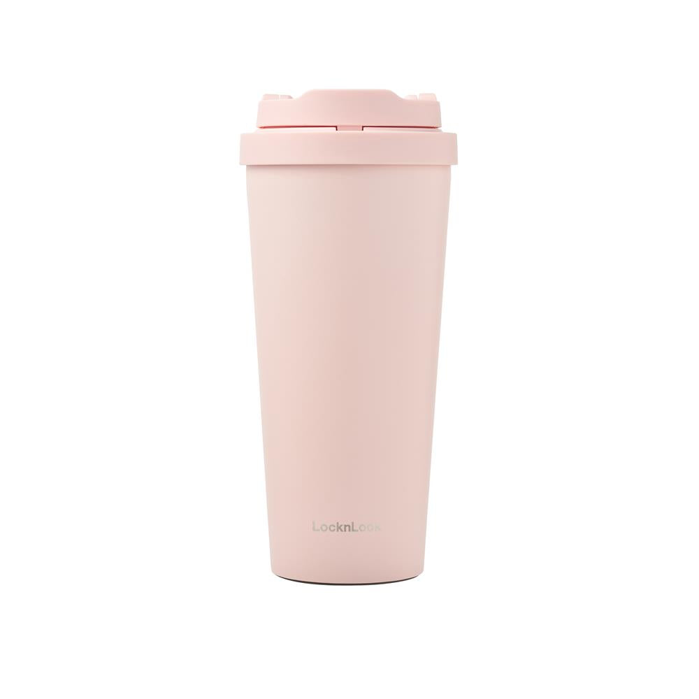 LocknLock One-Touch Clip Thermobecher 550 ml Rosa - Isolierbecher To Go Edelstahl