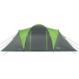 NILS CAMP Highland Zelt für 6 Personen Grau-Grün - großes Familienzelt mit Vorraum für Camping & Outdoor