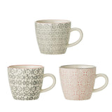 Bloomingville Cécile Tassen, 3er Set, Bunt, 220ml, Steingut, dänisches Design