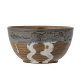 Bloomingville Senna Schale Braun Steingut D14xH7,5 cm – farbige Keramikschale