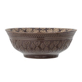 Bloomingville Marsala Schale braun D21 cm, 1400 ml aus Steingut – Servierschale für Küche & Tischdeko