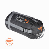 NILS CAMP Ultra Light Schlafsack Grau-Orange - leichter Sommerschlafsack für Camping & Trekking