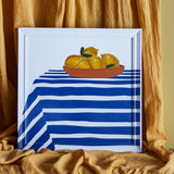 Bloomingville Limone Bild mit Rahmen bunt - Wanddeko mit Zitronen Motiv für Küche & Esszimmer