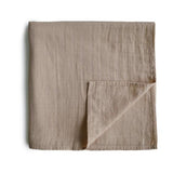 Mushie Musselin-Baby-Wickeldecke, Natural, Pucktuch aus 100% Bio-Baumwolle