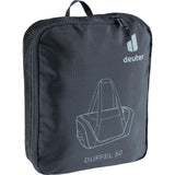 deuter Duffel 50, Reisetasche, black (schwarz), mit Seitentasche und Netzinnentasche