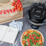 G3Ferrari elektrischer Pizzaofen Delizia Pizzamaker 1200 W für Pizza Ø 31cm schwarz Pizzamaker mit feuerfestem Naturstein