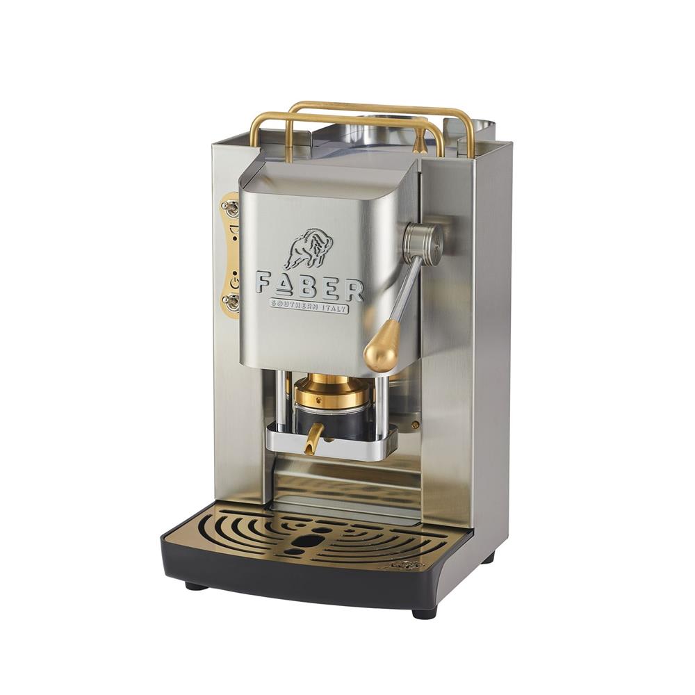 Faber Pro Deluxe Inox Matt Satin Messing ESE Pad Kaffeemaschine 44 mm