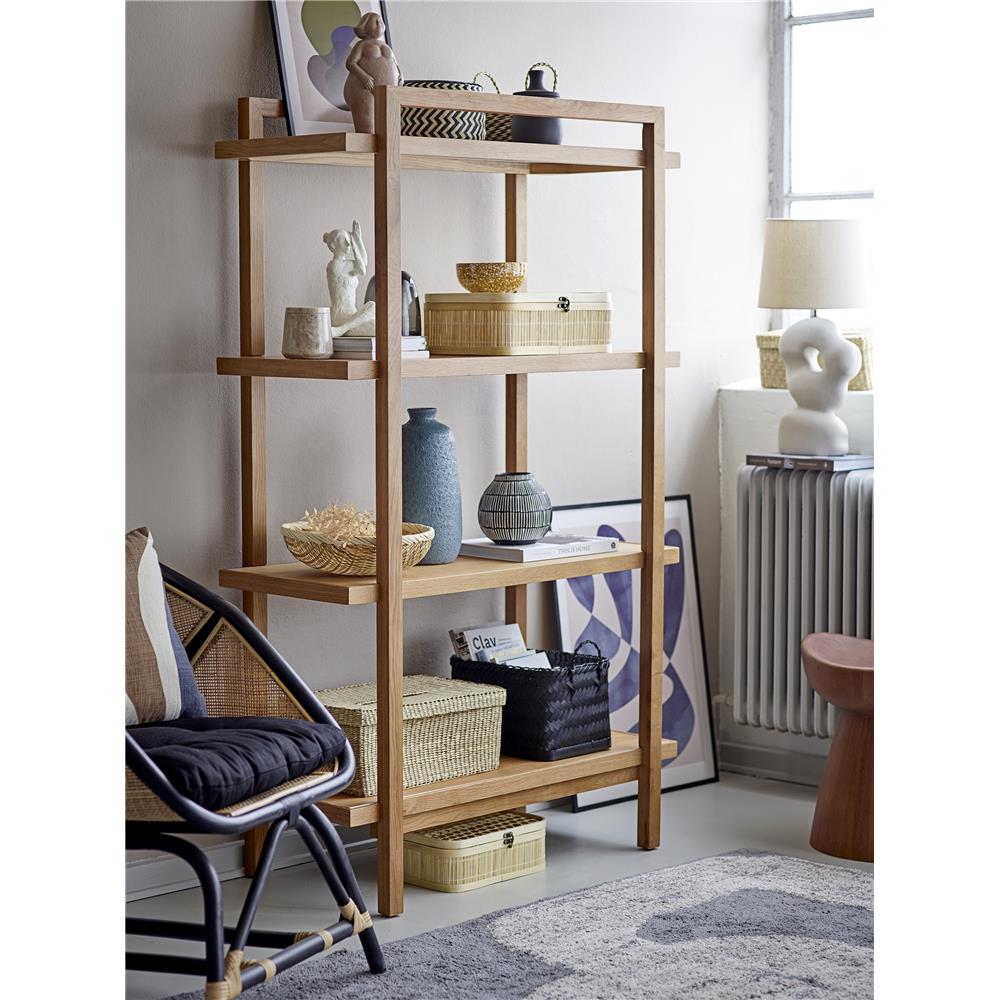 Bloomingville Jacob Korb mit Deckel 3er Set Schwarz Bambus Aufbewahrungskörbe