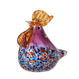 Bloomingville Livie Glasfigur, Pink, Bunt – mundgeblasene Dekofigur in Form eines Huhn
