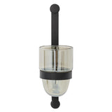 Bloomingville Jasmina Wandteelichthalter Schwarz Glas L10,5xH35,5xW14 cm – stilvolle Wandlaterne