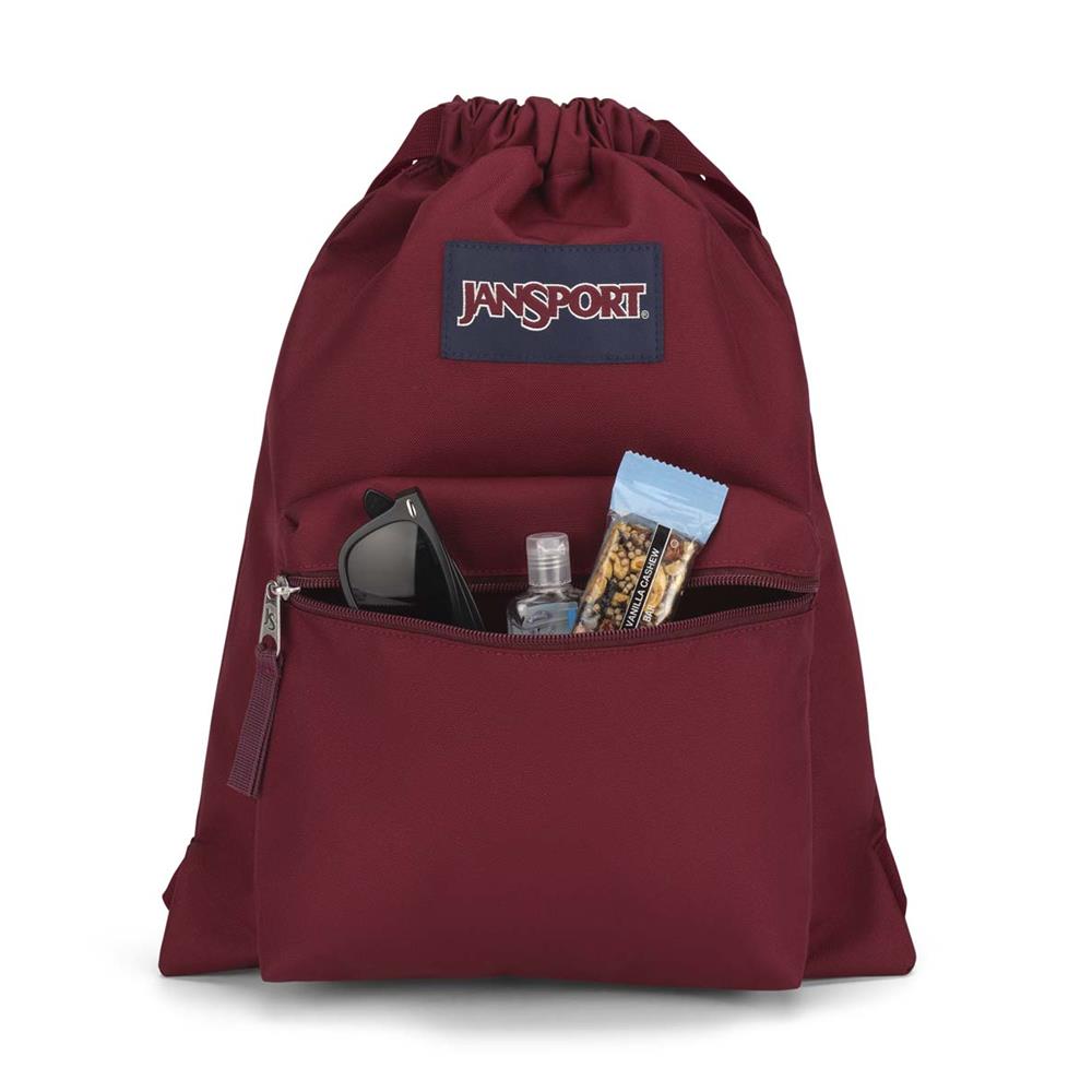 JanSport Drawsack, Russet Red (rot), 14L, Sportbeutel mit Kordelzug