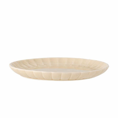 Bloomingville Latina Teller, Natur, 27 cm, Steingut, Speiseteller, dänisches Design