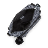 Kipling GABBIE S, Kleine Umhängetasche, Signature Print (blau), Schultertasche mit vielen Fächern