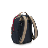 Kipling SEOUL L, Großer Schulrucksack mit 15-Zoll-Laptopfach, 27L, True Navy Combo (blau)