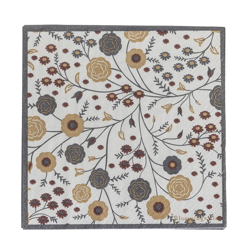 Bloomingville Eydis Servietten Bunt Papier 33x33cm 20er Pack
