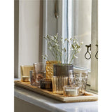 Bloomingville Sanga Teelichthalter Set 10-teilig Braun Holztablett Teelichtgläser dänisches Design