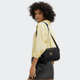 Kipling ABANU M ZIP, Mittelgroße Umhängetasche, Glorious Gold (schwarz), 4L, Schultertasche