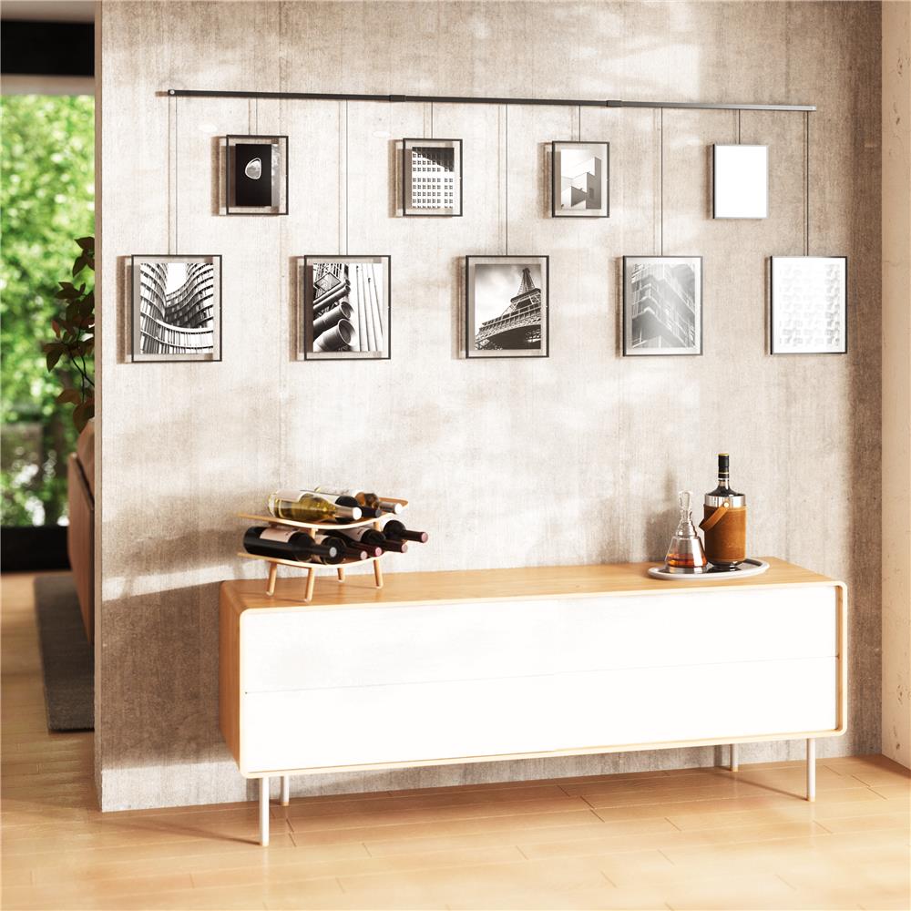 Umbra Exhibit Foto Collage Bilderrahmen, für 9 Fotos (4x 13x18cm und 5x 20x25cm), in Schwarz