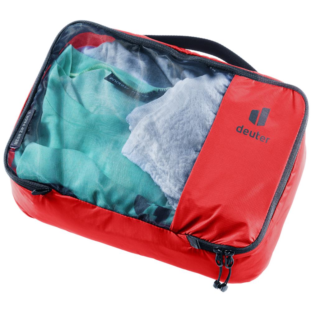 deuter Mesh Zip Pack 3, Packsack, cherry (rot), 3L, Packtasche, Kofferorganizer