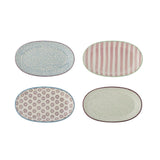 Bloomingville Patrizia Teller, 4er Set, 21,5x13cm, Steingut, dänisches Design