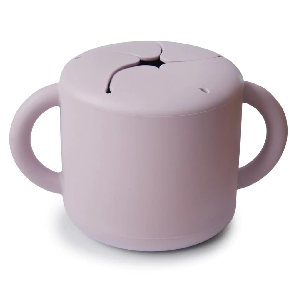 Mushie Snackbecher, Soft Lilac, aus Silikon, BPA-frei