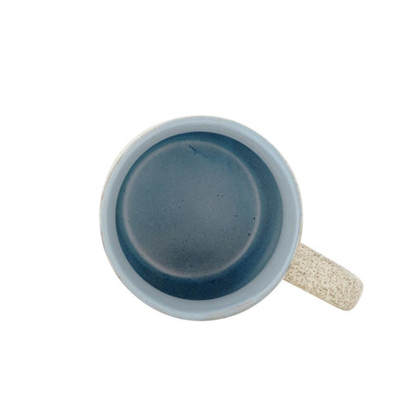 Bloomingville MINI Dolly Tasse, Natur/Blau, Schafmotive, Steingut, Kindertasse, dänisches Design