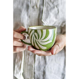 Bloomingville Heikki Tasse in Grün, 240ml, aus Steingut
