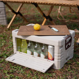 NILS CAMP Campingbox 32L mit Tischfunktion klappbar Aufbewahrungsbox Weiß