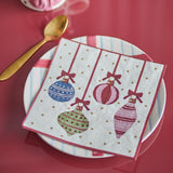 Bloomingville Ornamentia Servietten Bunt 20 Stück Weihnachtsservietten 33x33 cm