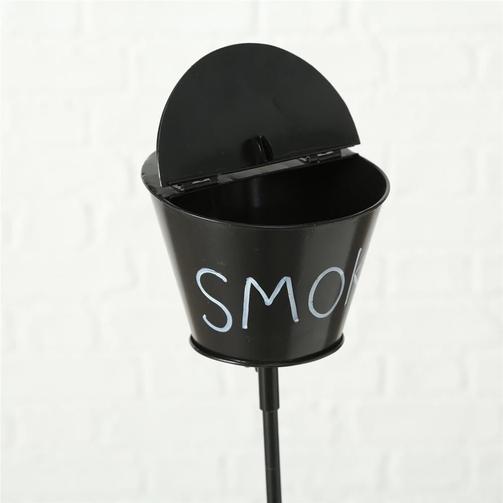 BOLTZE Sturmaschenbecher Metall Schwarz Gartenstab H110 cm