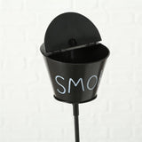 BOLTZE Sturmaschenbecher Metall Schwarz Gartenstab H110 cm