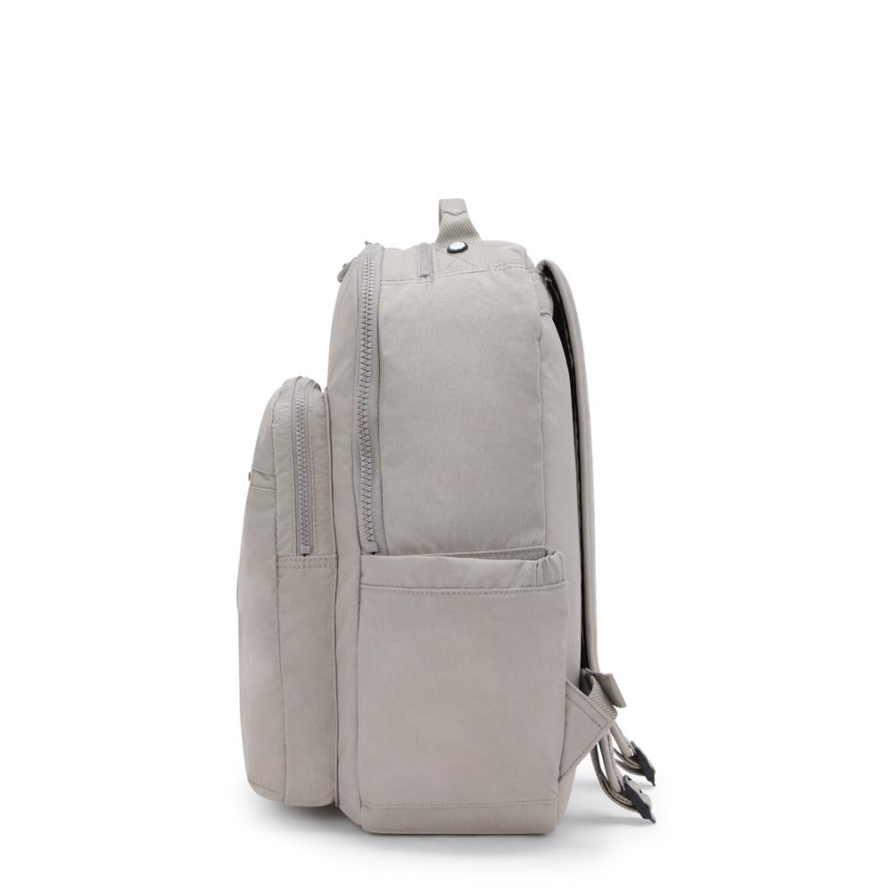 Kipling SEOUL L, Großer Schulrucksack mit 15-Zoll-Laptopfach, 27L, Grey Gris (grau)