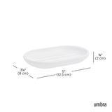 Umbra Touch Seifenschale, ovale Seifenablage mit Soft Touch Finish, in Weiß