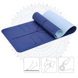 Yogamatte 183 x 61 x 0,8 cm Fitnessmatte Blau Gymnastikmatte rutschfest | HMS YM10