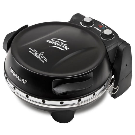 G3Ferrari elektrischer Pizzaofen Napoletana mit Pizzastein schwarz Pizzamaker 1200W für Pizza Ø 31cm